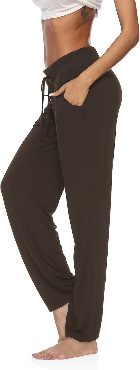 Women Drawstring Wide-Leg Yoga Pants