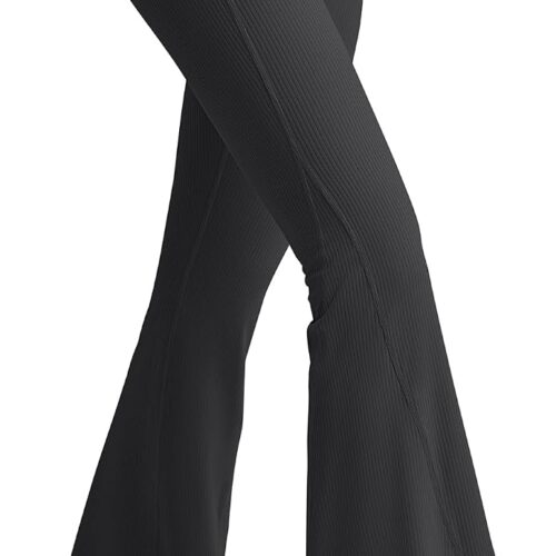 Women Ribbed Flare Yoga Pants