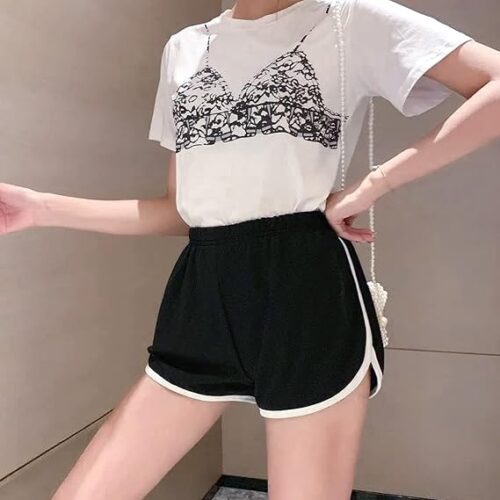 4-Pack Women Cotton-Feel Athletic Shorts