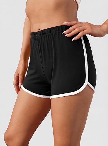 2-Pack Women Cotton-Feel Athletic Shorts