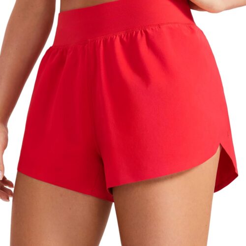 Women High-Waisted Slit-Hem Running Shorts